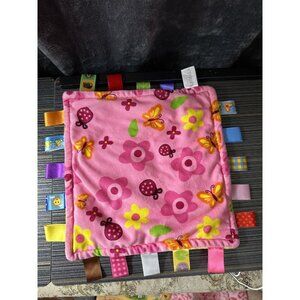Ribbons Security Blanket Lovey Pink Tags Flowers Butterflies Lady Bugs Laimala